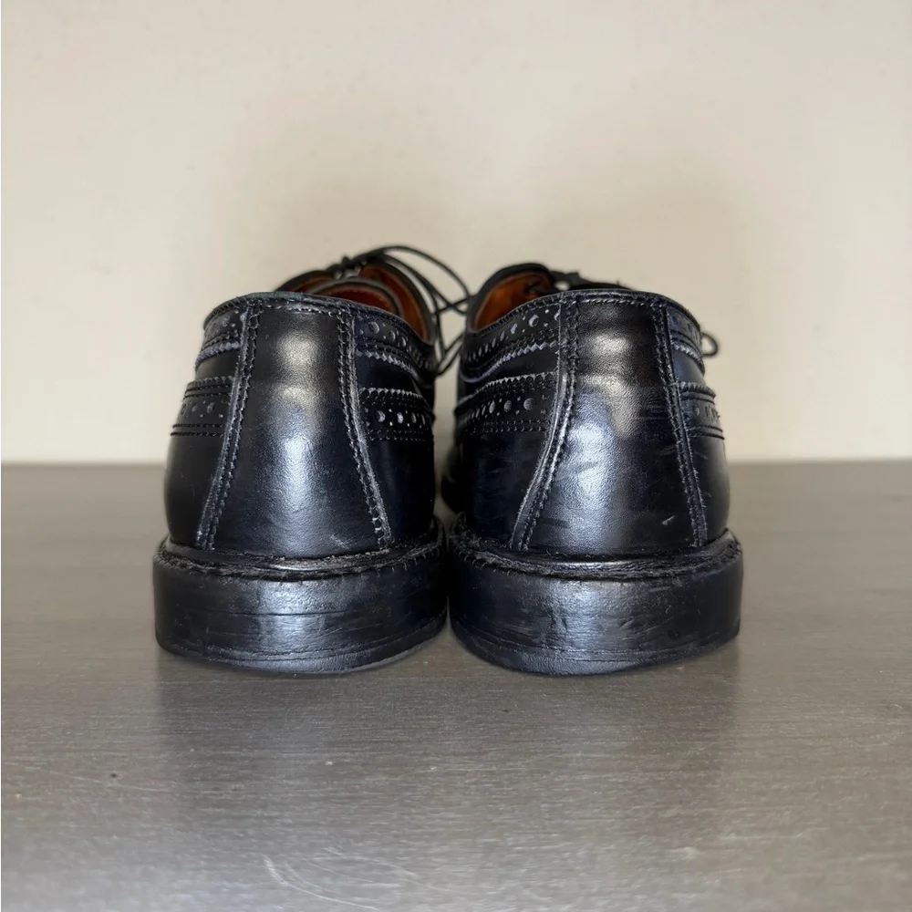Allen Edmonds MacNeil Black Leather Wingtip Men's Dress Shoes Size 9.5 D Oxford